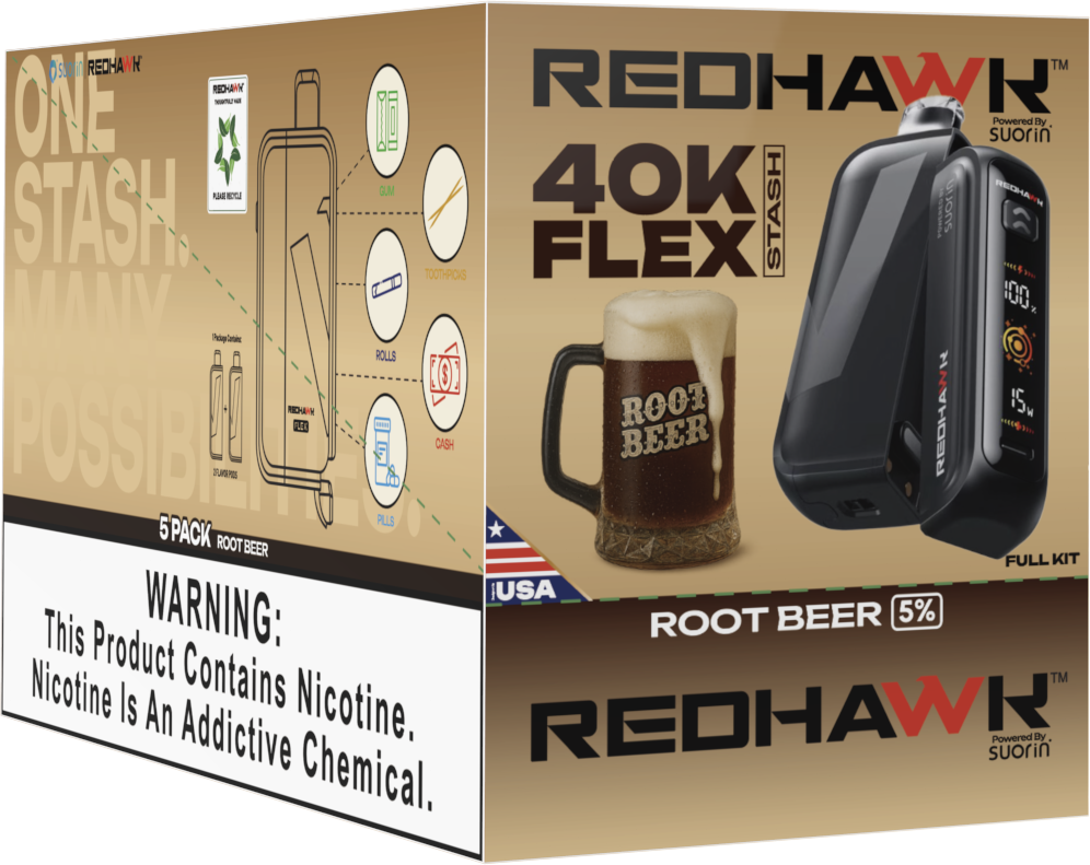 RedHawk 40K FLEX Stash Disposable Vape 40K Puff | Root Beer RedHawk 40K FLEX Stash Disposable Vape 40K Puff | Root Beer