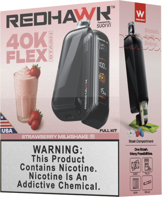 RedHawk 40K FLEX Stash Disposable Vape 40K Puff | Strawberry Milkshake RedHawk 40K FLEX Stash Disposable Vape 40K Puff | Strawberry Milkshake