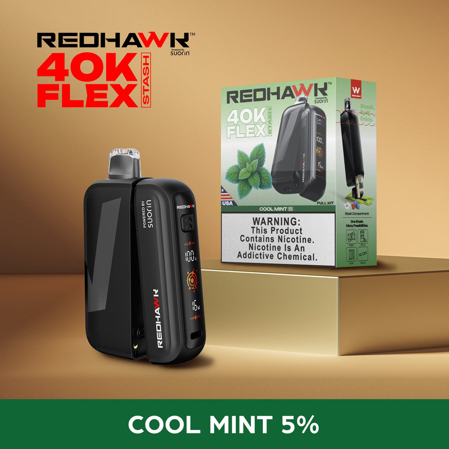 RedHawk 40K Puff FLEX Stash Disposable Vape - Cool Mint
