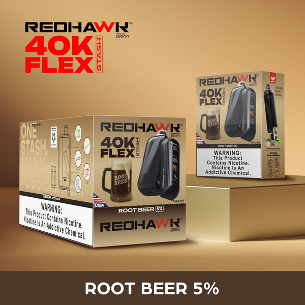 RedHawk 40K FLEX Stash Disposable Vape 40K Puff | Root Beer RedHawk 40K FLEX Stash Disposable Vape 40K Puff | Root Beer