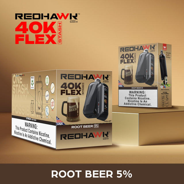 RedHawk 40K FLEX Stash Disposable Vape 40K Puff | Root Beer RedHawk 40K FLEX Stash Disposable Vape 40K Puff | Root Beer