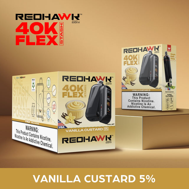RedHawk 40K FLEX Stash Disposable Vape 40K Puff | Vanilla Custard RedHawk 40K FLEX Stash Disposable Vape 40K Puff | Vanilla Custard