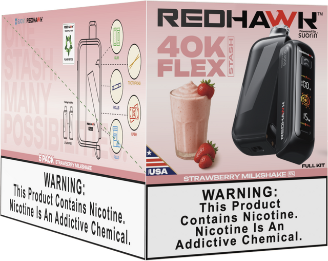 RedHawk 40K FLEX Stash Disposable Vape 40K Puff | Strawberry Milkshake RedHawk 40K FLEX Stash Disposable Vape 40K Puff | Strawberry Milkshake
