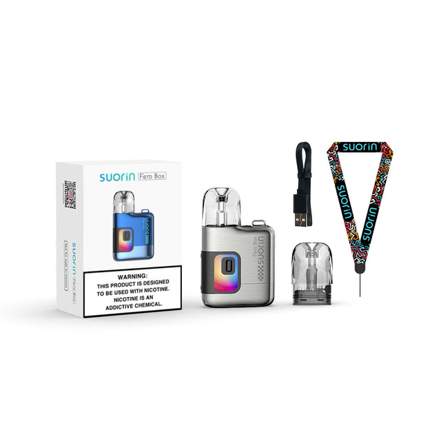 Suorin Fero Box Compact Pod System | Gunmetal Grey Suorin Fero Box Compact Pod System | Gunmetal Grey