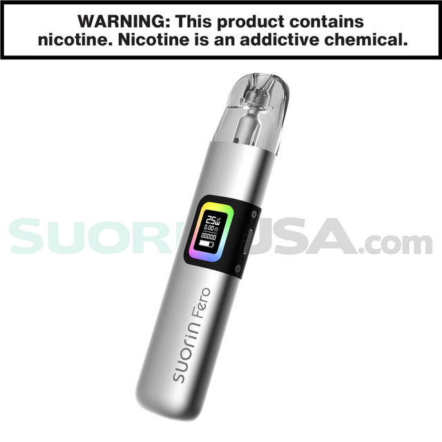 Suorin Fero Vape Pod System - Silver Bullet Suorin Fero Vape Pod System - Silver Bullet