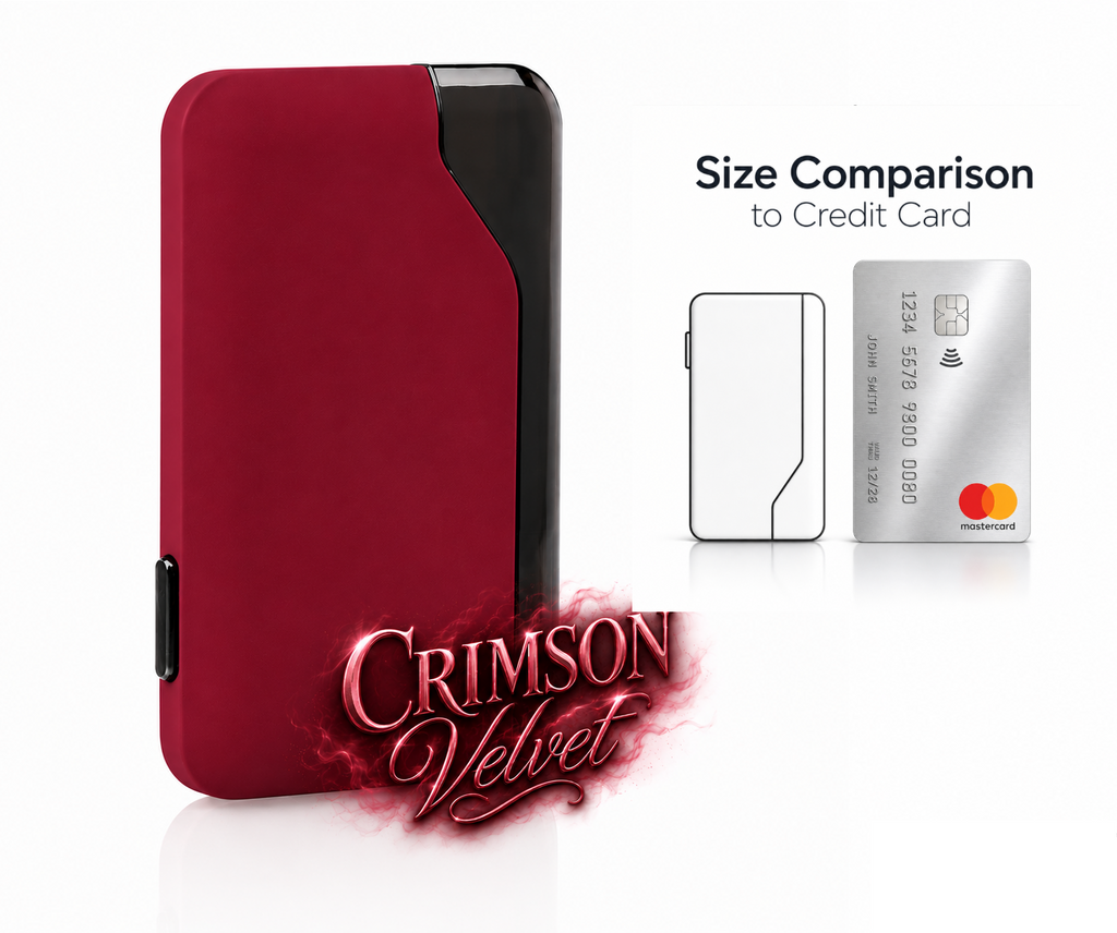 Wallet Pod System Electric Blue device size comparison