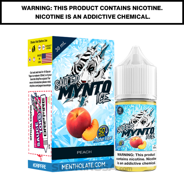 Mynto Ice Peach Salt Nic 30mL Vape