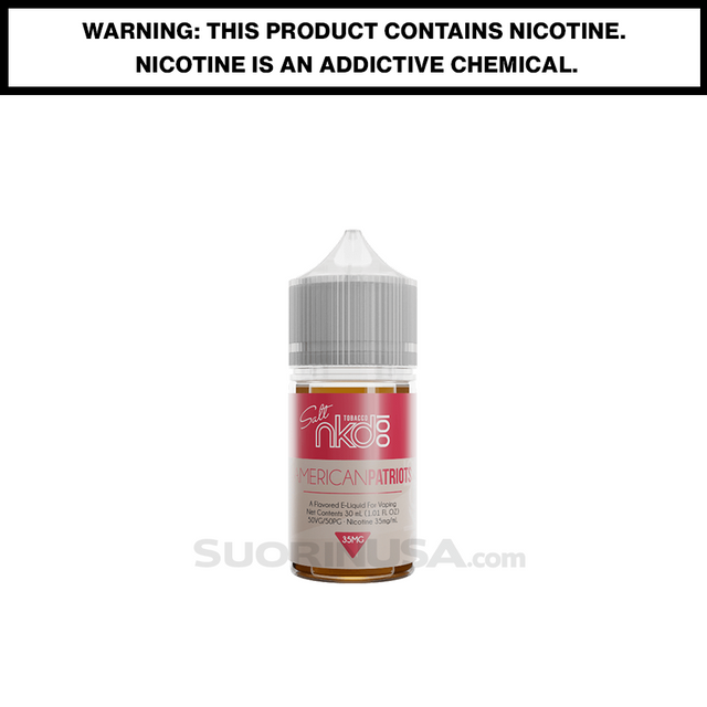 American Patriots Naked 100 Vape eJuice Salt Nic