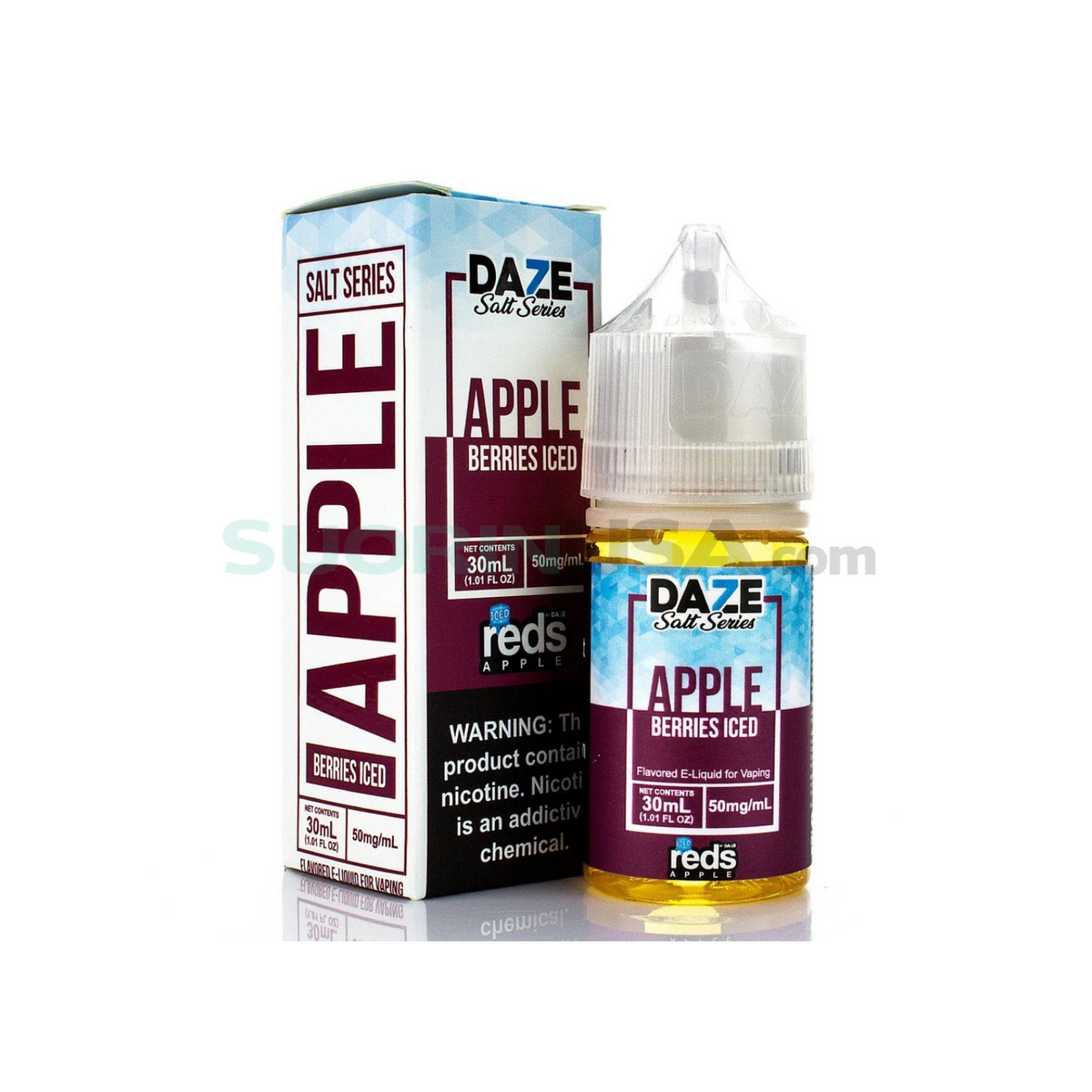 reds apple iced vape juice 7 Daze Choose Flavor:Glazed Donut clean-label-products Strawberry Ice RAZ Vape