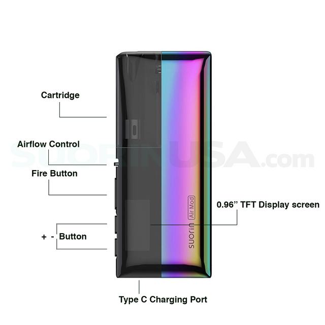 Suorin Air MOD RAINBOW CHROME - 40W Vape Device | SuorinUSA.com Suorin Air MOD RAINBOW CHROME - 40W Vape Device | SuorinUSA.com