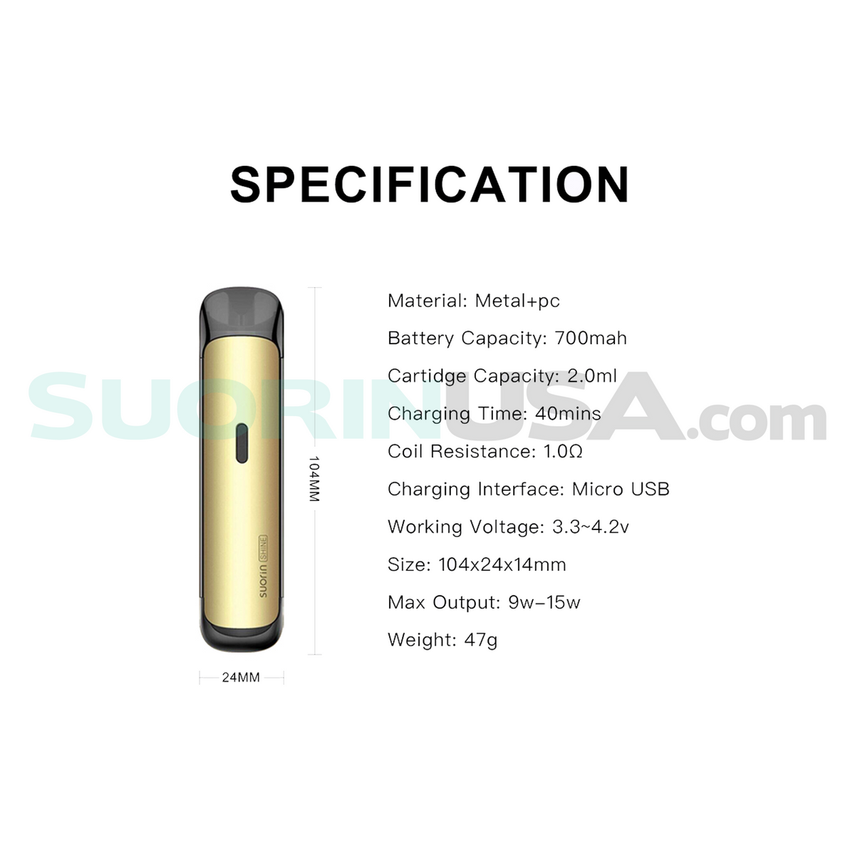 Suorin Shine GOLD - Pod System 13W